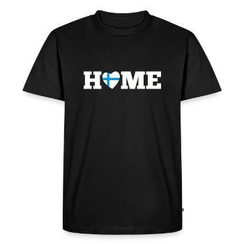Accueil Finlande - T-shirt Premium bio Homme - noir - Devant - Nico (187cm)
