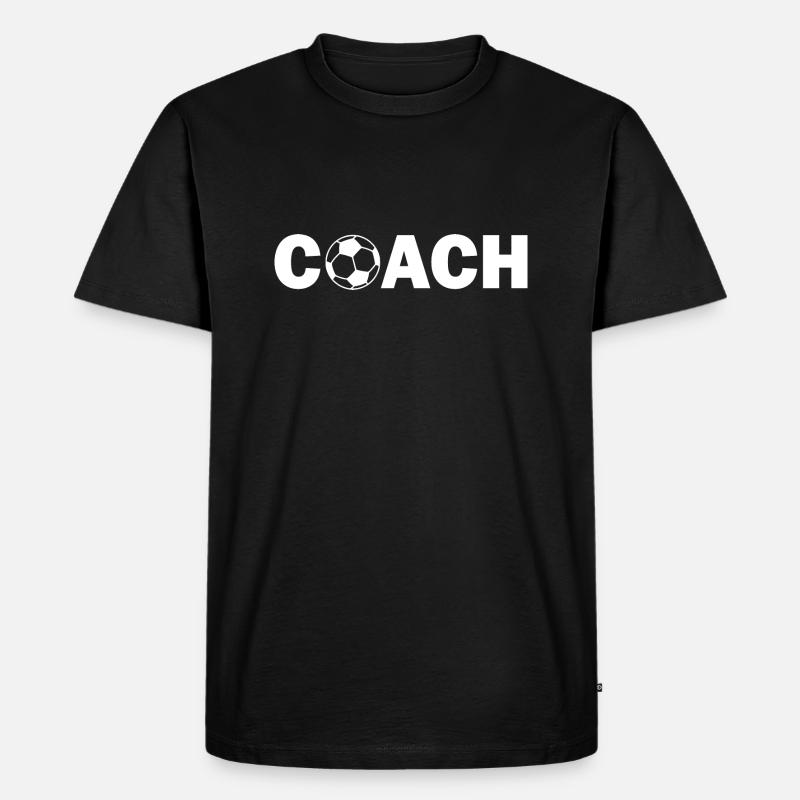 Coach - Männer Premium Bio T-Shirt - Schwarz
