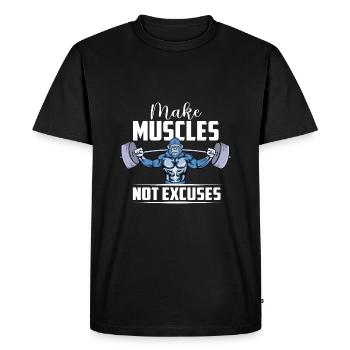 Conception inspirante de la remise en forme de l’entraînement - T-shirt Premium bio Homme - noir - Devant - Nico (187cm)