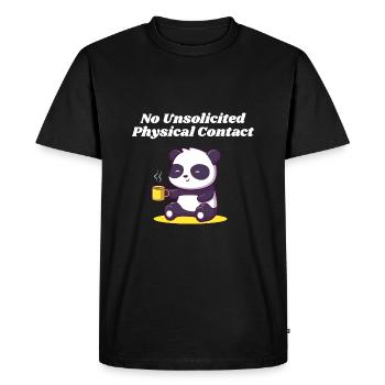 Pas de contact physique non sollicité Introvertis - T-shirt Premium bio Homme - noir - Devant - Nico (187cm)