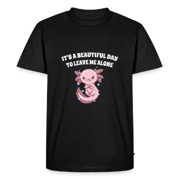 It's a nice day to leave me alone, - Men's Premium Organic T-Shirt - black - Front - Nico (187cm)