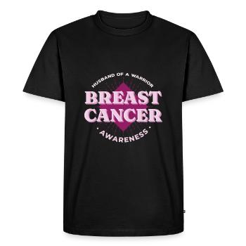 Mari d’une survivante du cancer du sein Vintage Avars - T-shirt Premium bio Homme - noir - Devant - Nico (187cm)
