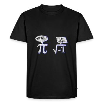 Get Real Be Rational Math Cadeau De Math - T-shirt Premium bio Homme - noir - Devant - Nico (187cm)