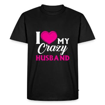 J’aime mon mari fou, épousant le couple. - T-shirt Premium bio Homme - noir - Devant - Nico (187cm)