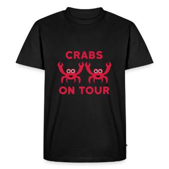 Crabes en tournée (deux crabes) - T-shirt Premium bio Homme - noir - Devant - Nico (187cm)