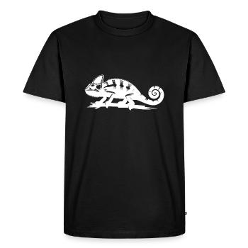 Terrarium Caméléon Maître du camouflage animal - T-shirt Premium bio Homme - noir - Devant - Nico (187cm)