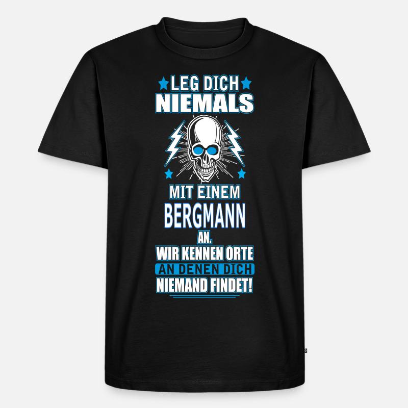 BERGMANN - Männer Premium Bio T-Shirt - Schwarz