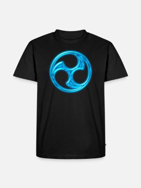 Japan Symbol Mitsu Tomoe Kanji Aikido Judo Karate - Men's Premium Organic T-Shirt - black