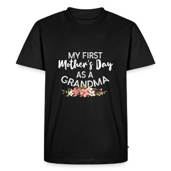 My first Mother's Day as Grandma Vintage - Men's Premium Organic T-Shirt - black - Front - Nico (187cm)