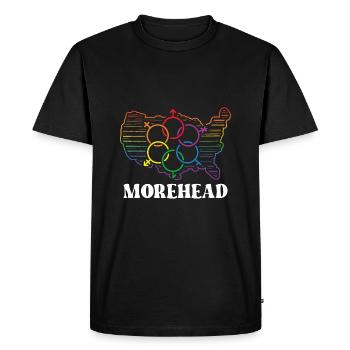 Morehead Pride Month Proud Flag LGBT Community - Men's Premium Organic T-Shirt - black - Front - Nico (187cm)