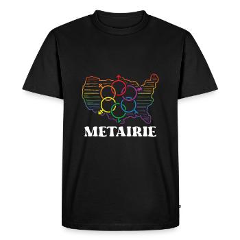 Metairie Pride Month Pride Flag LGBT Community LGB - Men's Premium Organic T-Shirt - black - Front - Nico (187cm)