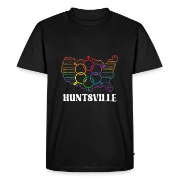 Mois de la fierté de Huntsville Drapeau de la fierté Communauté LGBT L - T-shirt Premium bio Homme - noir - Devant - Nico (187cm)