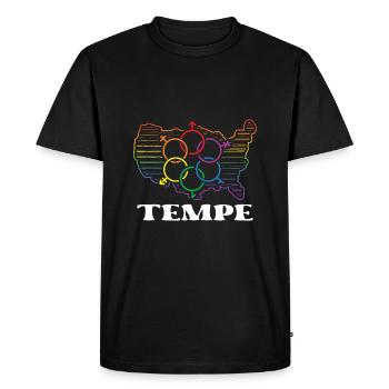 Tempe Pride Month Pride Flag LGBT Community LGBTQ - Men's Premium Organic T-Shirt - black - Front - Nico (187cm)