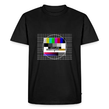 déconnecté, internet, image d’essai, tv - T-shirt Premium bio Homme - noir - Devant - Nico (187cm)