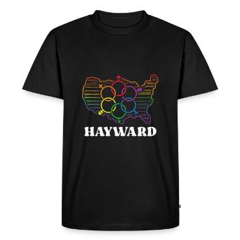 Hayward Pride Flag Mois de la fierté LGBTQ Flag LGBT Com - T-shirt Premium bio Homme - noir - Devant - Nico (187cm)