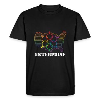 Drapeau de la fierté d’entreprise Mois de la fierté LGBTQ Drapeau LGBT - T-shirt Premium bio Homme - noir - Devant - Nico (187cm)