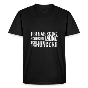 Hunger and bad mood - Men's Premium Organic T-Shirt - black - Front - Nico (187cm)