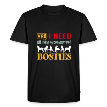 Ouais j’ai besoin de mes merveilleux Bosties - T-shirt Premium bio Homme - noir - Devant - Nico (187cm)