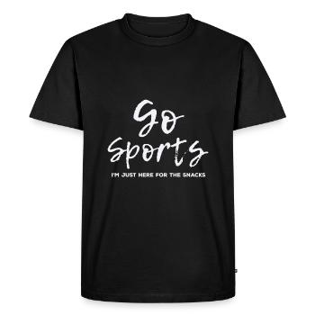 Drôle de citation de fête Amateurs de sport Je suis juste salut - T-shirt Premium bio Homme - noir - Devant - Nico (187cm)