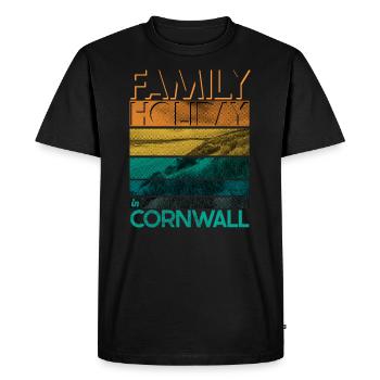 Vacances en famille à Cornwall Angleterre Vacances - T-shirt Premium bio Homme - noir - Devant - Nico (187cm)