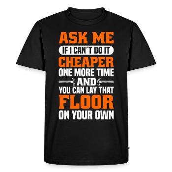 Flooring Flooring Installer Tiler Flooring - Men's Premium Organic T-Shirt - black - Front - Nico (187cm)