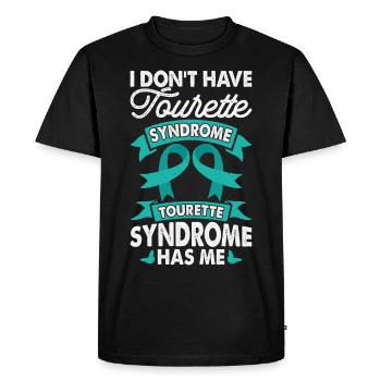 Je n’ai pas de bande bleu-vert pour le - T-shirt Premium bio Homme - noir - Devant - Nico (187cm)