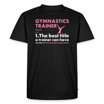 Coach sportif Gymnastique - T-shirt Premium bio Homme - noir - Devant - Nico (187cm)