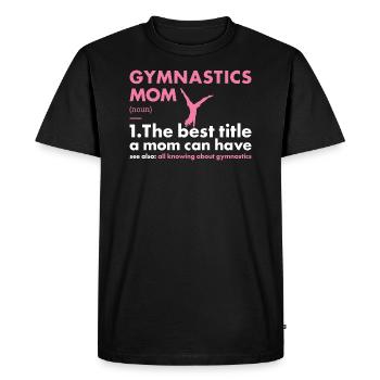 Sport Maman Gymnastique - T-shirt Premium bio Homme - noir - Devant - Nico (187cm)