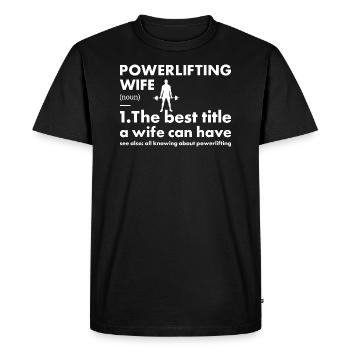 Sport Femme Powerlifting - T-shirt Premium bio Homme - noir - Devant - Nico (187cm)