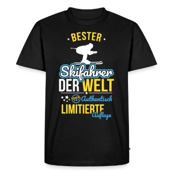 Best Skier in the World - 100% Authentic - Men's Premium Organic T-Shirt - black - Front - Nico (187cm)