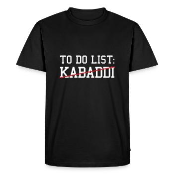 Sport To Do List Kabaddi - T-shirt Premium bio Homme - noir - Devant - Nico (187cm)