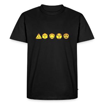 Platon corps mathématiques géométrie signes formes - T-shirt Premium bio Homme - noir - Devant - Nico (187cm)