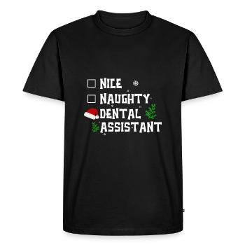 Nice naughty dental assistant - Men's Premium Organic T-Shirt - black - Front - Nico (187cm)