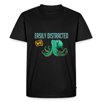 I love octopuses cephalopods - Men's Premium Organic T-Shirt - black - Front - Nico (187cm)