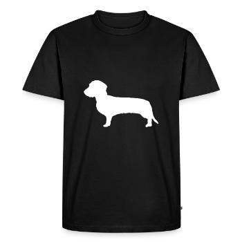 Teckel silhouette cadeau teckel teckel - T-shirt Premium bio Homme - noir - Devant - Nico (187cm)