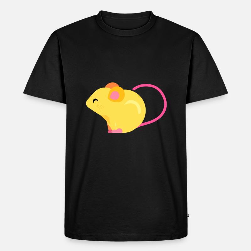 Maus - Männer Premium Bio T-Shirt - Schwarz