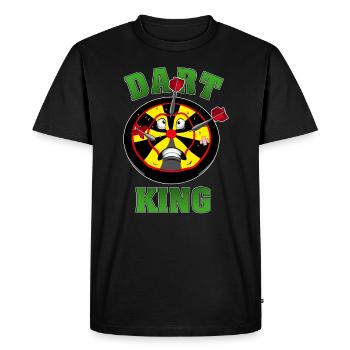 SPD - DART KING unser lustigstes Design für echte - Männer Premium Bio T-Shirt - Schwarz - Vorne - Nico (187cm)