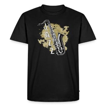 jazz - Men's Premium Organic T-Shirt - black - Front - Nico (187cm)