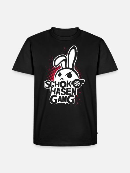 Schokohasengang - Männer Premium Bio T-Shirt - Schwarz