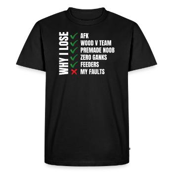 ligue de LOL - T-shirt Premium bio Homme - noir - Devant - Nico (187cm)