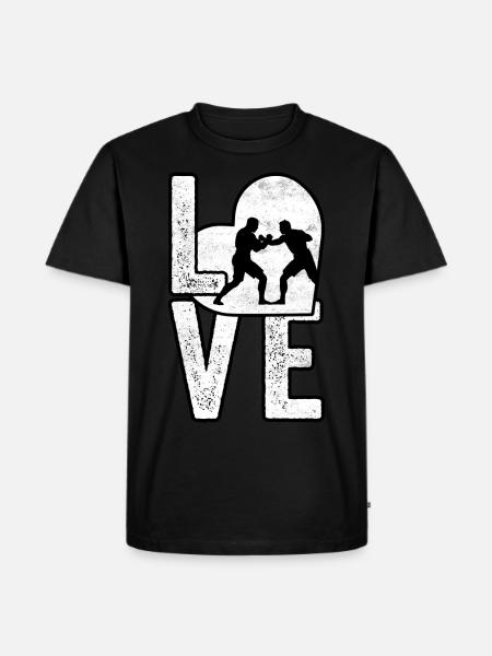 Wrestling Love - Men's Premium Organic T-Shirt - black