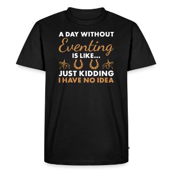 Cavalier Une journée sans concours complet - T-shirt Premium bio Homme - noir - Devant - Nico (187cm)