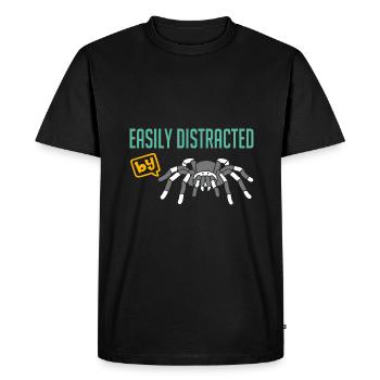 Crazy about tarantulas funny spider saying - Men's Premium Organic T-Shirt - black - Front - Nico (187cm)