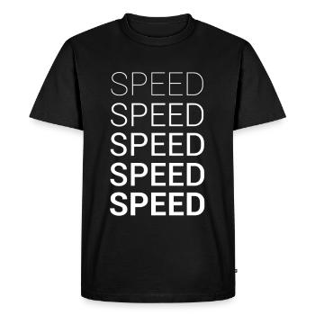 SPEED - T-shirt Premium bio Homme - noir - Devant - Nico (187cm)