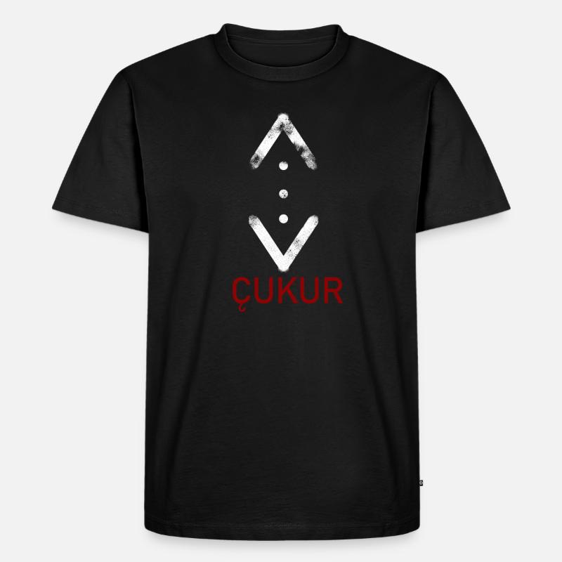 Cukur mit schrift - Männer Premium Bio T-Shirt - Schwarz