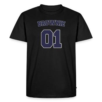 Brownie pour tous les Bruns Amis Poilus Tenues - T-shirt Premium bio Homme - noir - Devant - Nico (187cm)