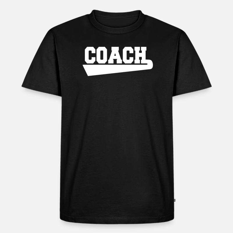 coach - Männer Premium Bio T-Shirt - Schwarz