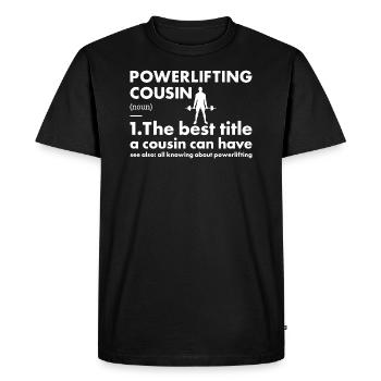 Sport Cousin Powerlifting - Men's Premium Organic T-Shirt - black - Front - Nico (187cm)