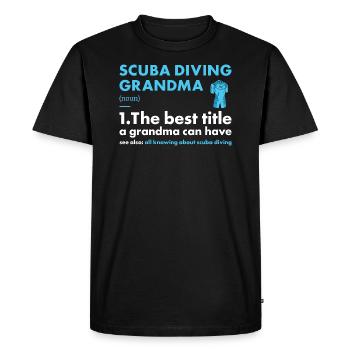 Plongeur Définition de grand-mère Plongée sous-marine - T-shirt Premium bio Homme - noir - Devant - Nico (187cm)
