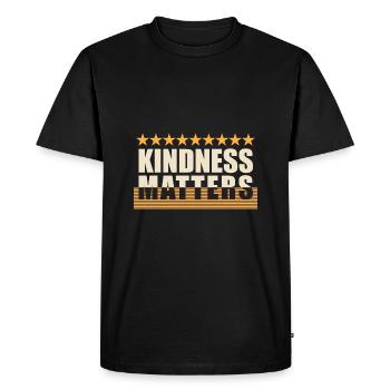 La gentillesse est importante que l’inclusion - T-shirt Premium bio Homme - noir - Devant - Nico (187cm)